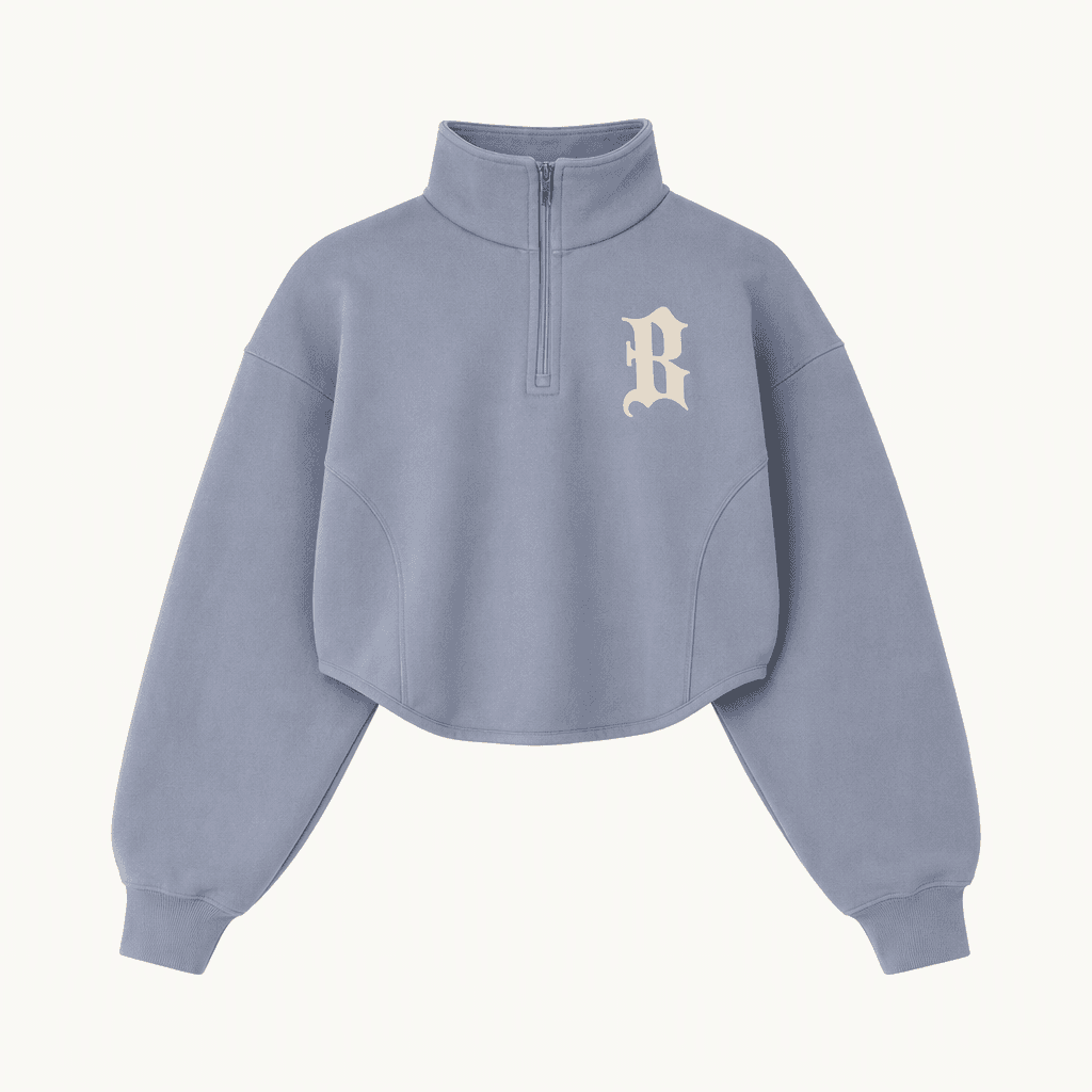 배디 하프 집업 더스티 블루 Newness Half Zip
