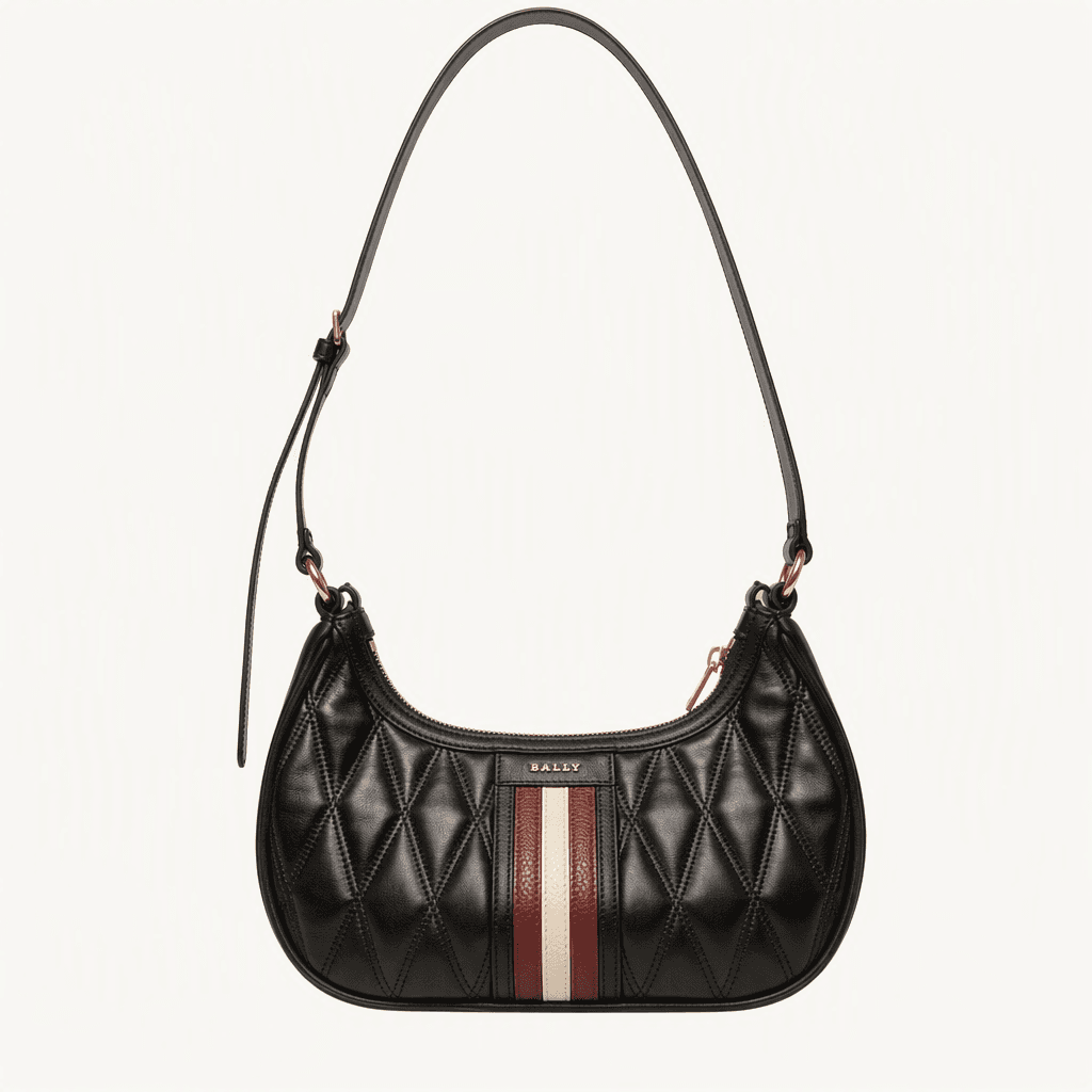 BALLY 발리 퀼팅 레더 숄더백 블랙