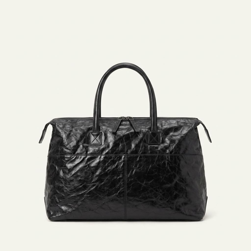 LANVIN 레더 보스턴백 블랙