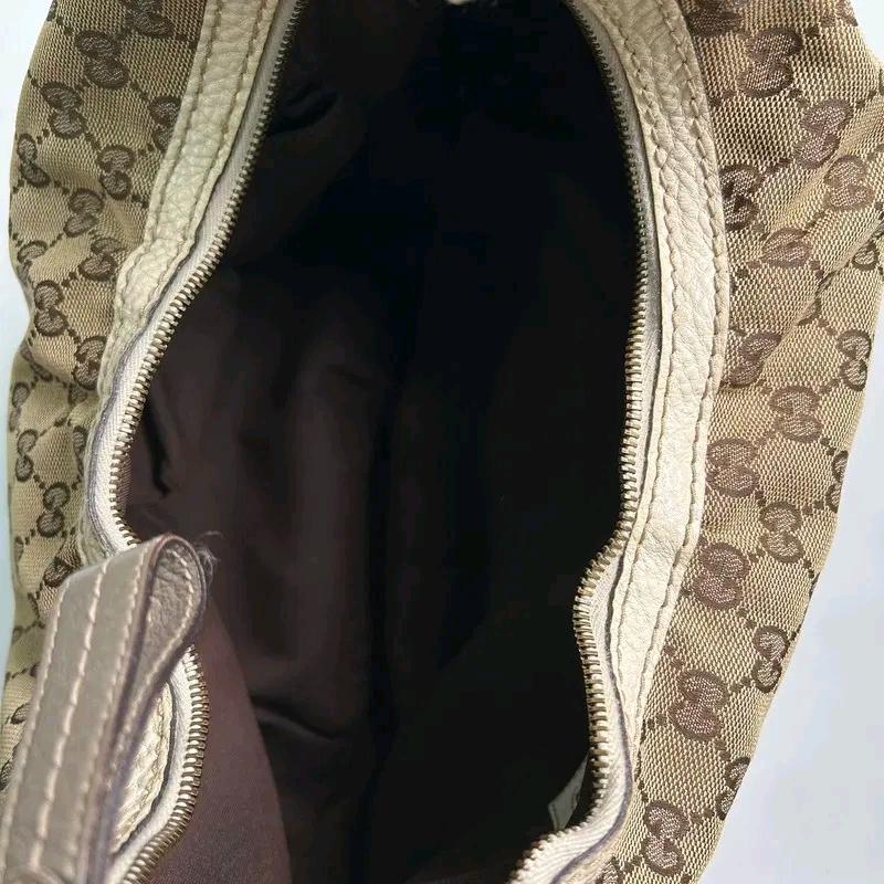 GUCCI GG Canvas Twins Large Hobo Beige Ivory 5