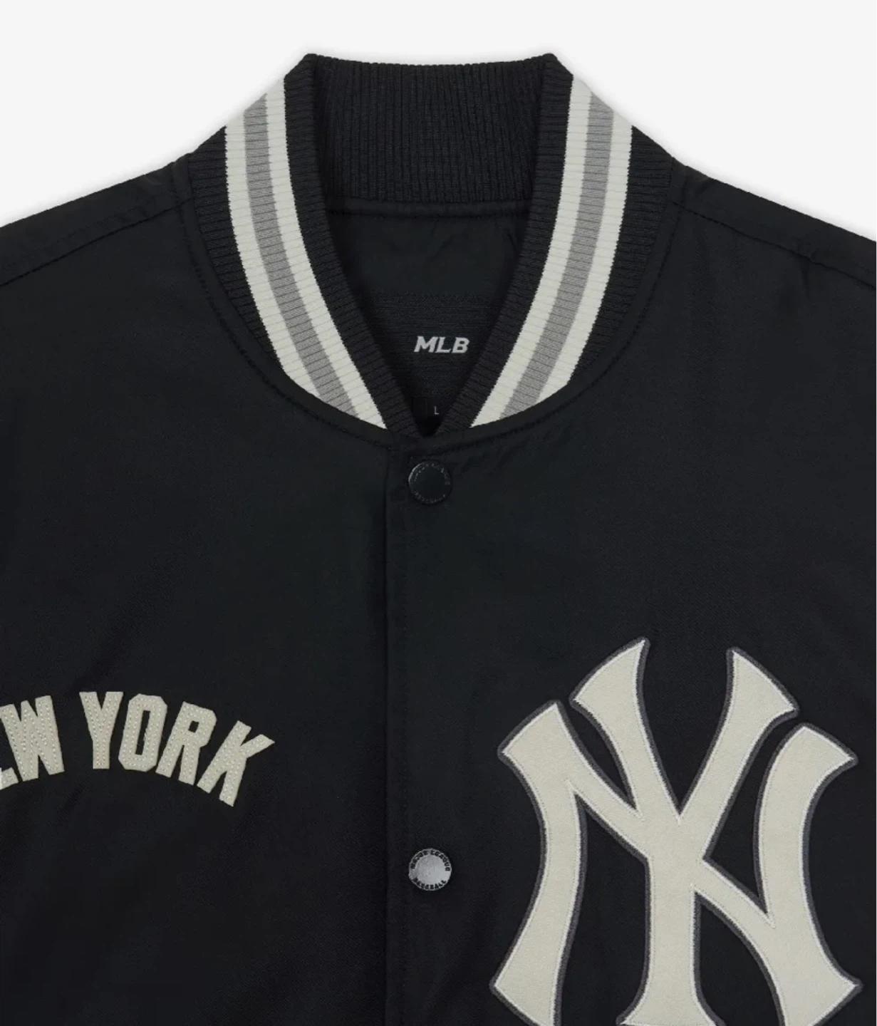 MLB[카리나 착용]시그니처 나일론 바시티자켓 NY (Black) XL 새상품 7