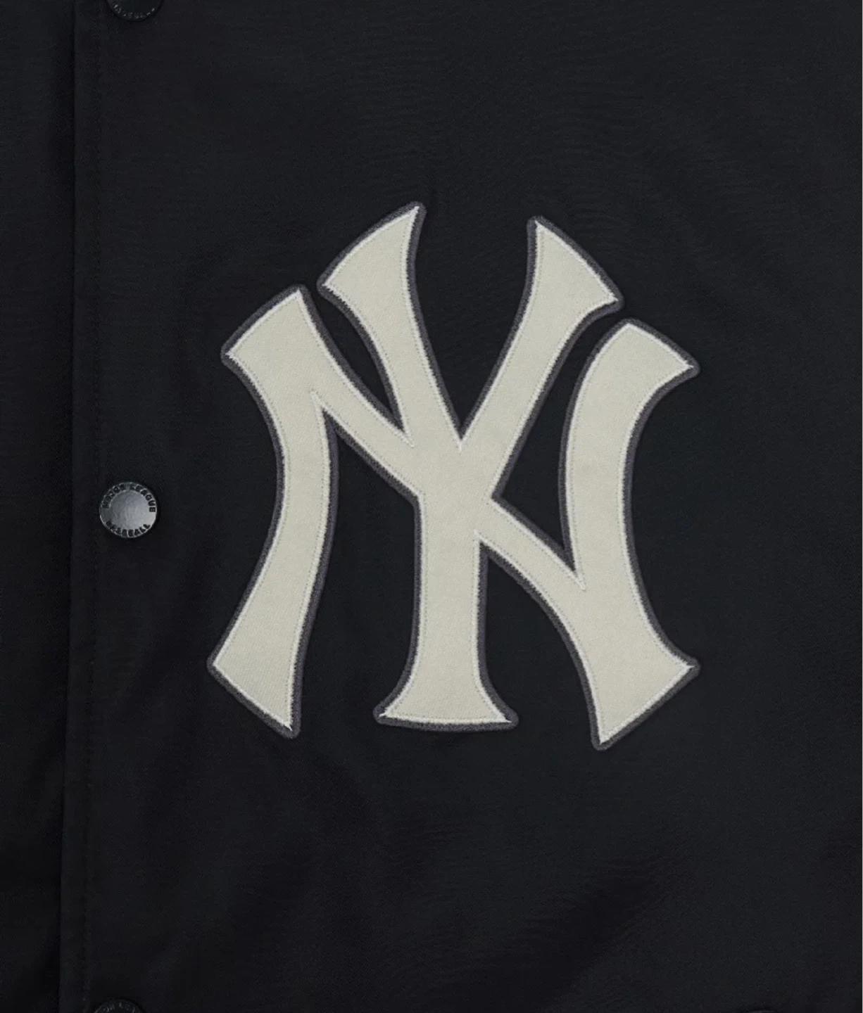 MLB[카리나 착용]시그니처 나일론 바시티자켓 NY (Black) XL 새상품 8
