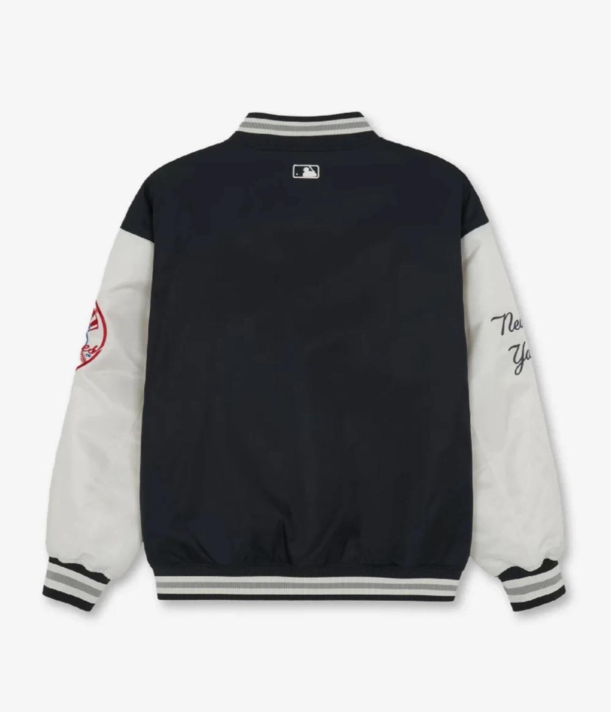 MLB[카리나 착용]시그니처 나일론 바시티자켓 NY (Black) XL 새상품 6