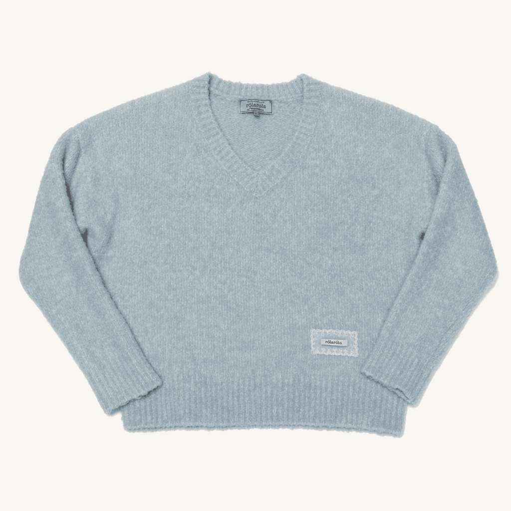 정품!! 여성 로라로라 24FW 알파카 혼방 부클 크롭 니트 F
