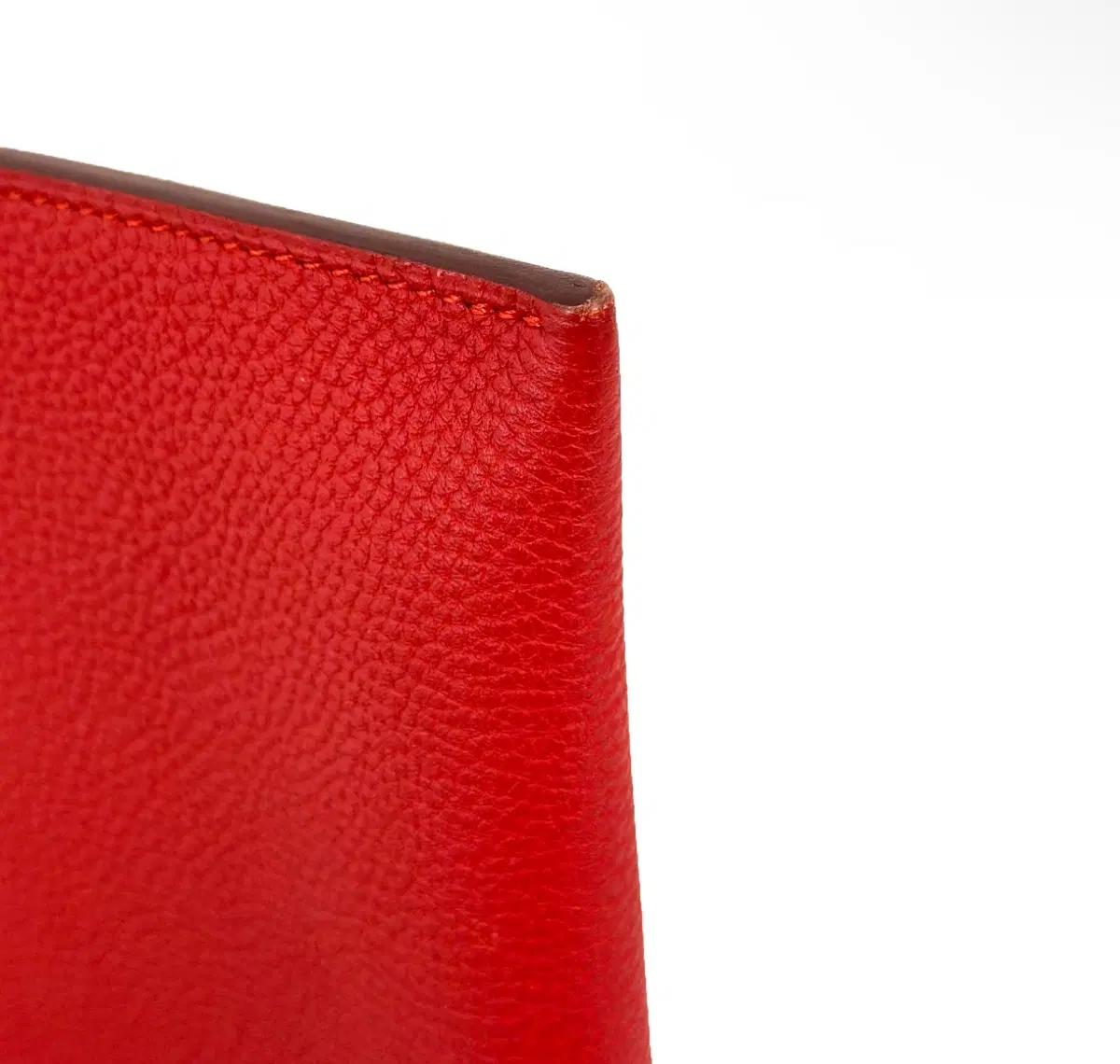 Hermes 에르메스 바자 Bazar 클러치 MM 루즈그레나 7