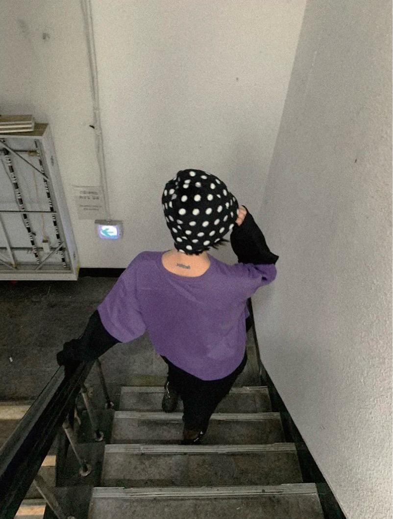 쿠키시 도트 플리스 비니 블랙 4