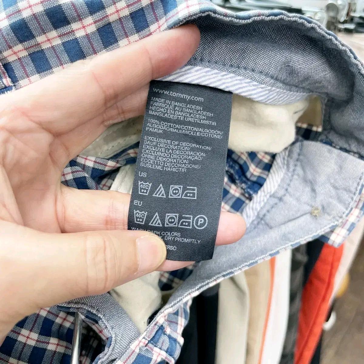 타미힐피거 남성캐주얼 체크반바지 33 5