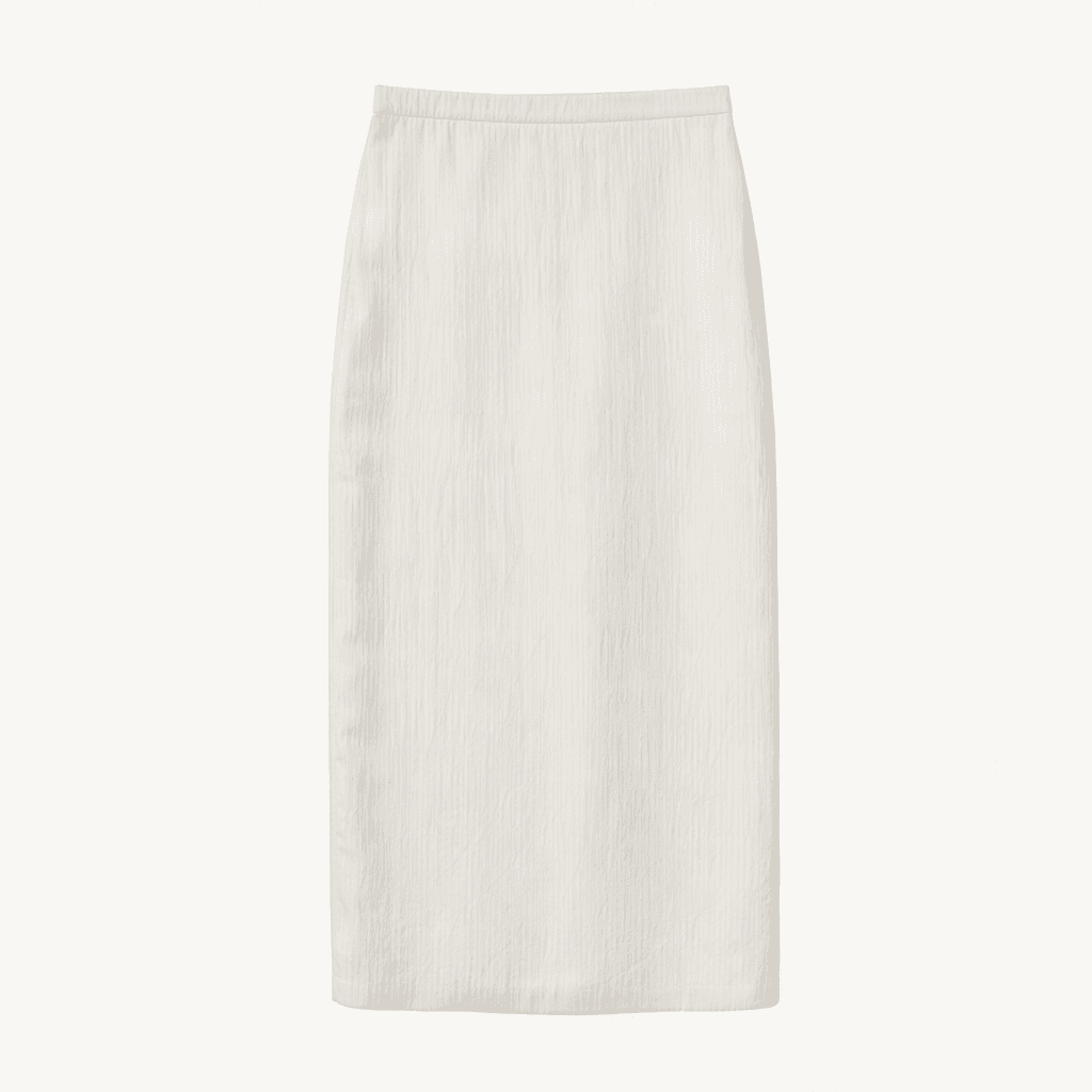 무니드 H LINE SKIRT - WHITE