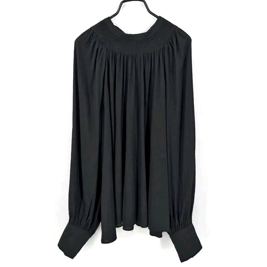 에고이스트 여성 춘하 백리본 긴팔블라우스 블랙F(HU46829) 2