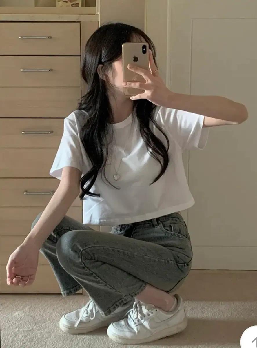 [미개봉 새상품]미니포에 탄탄핏 세미오버 반팔 2