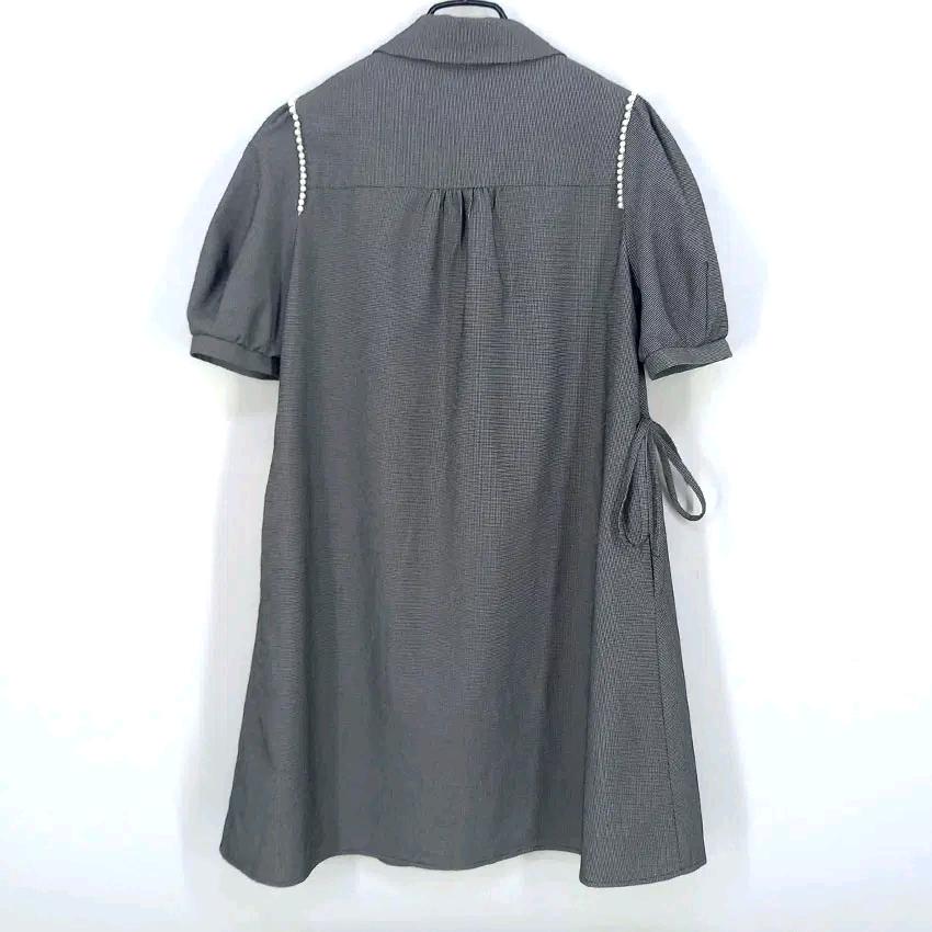 쿠오세 여성 춘하 진주 반팔미니원피스 그레이M (HU46846) 3