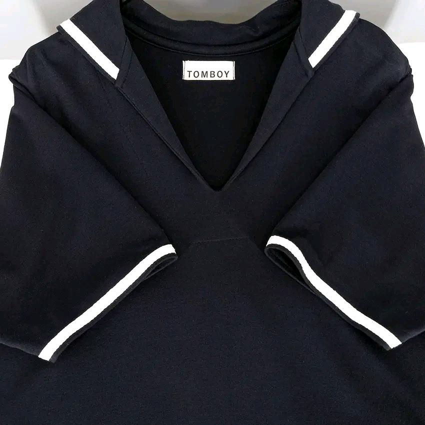 톰보이 여 춘하 레이온혼방 반팔미니원피스 네이비F (HU46850) 4