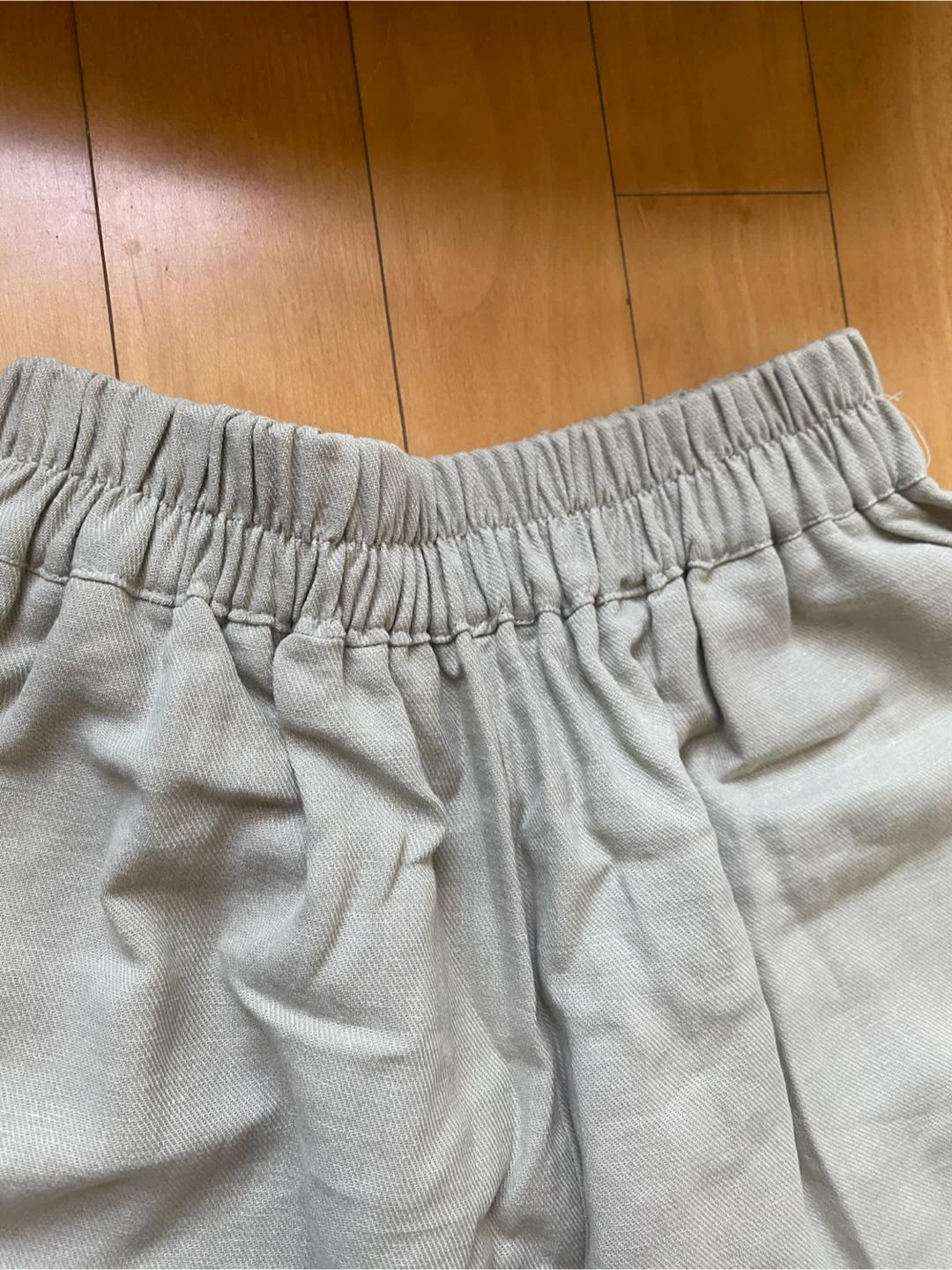 베이지 면 밴딩 조거 팬츠 55 3