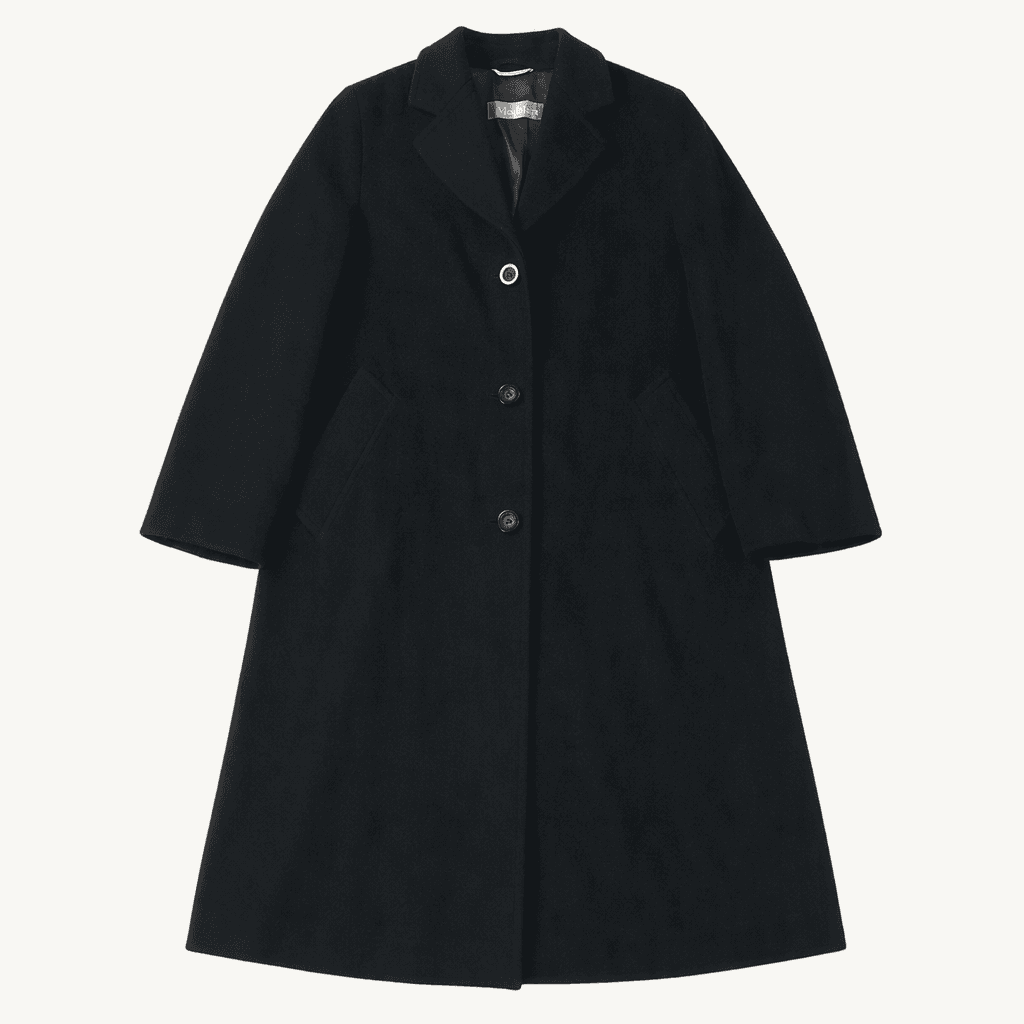 CC088 L 막스마라 90s 이태리판 버진울 블랙 코트 아우터