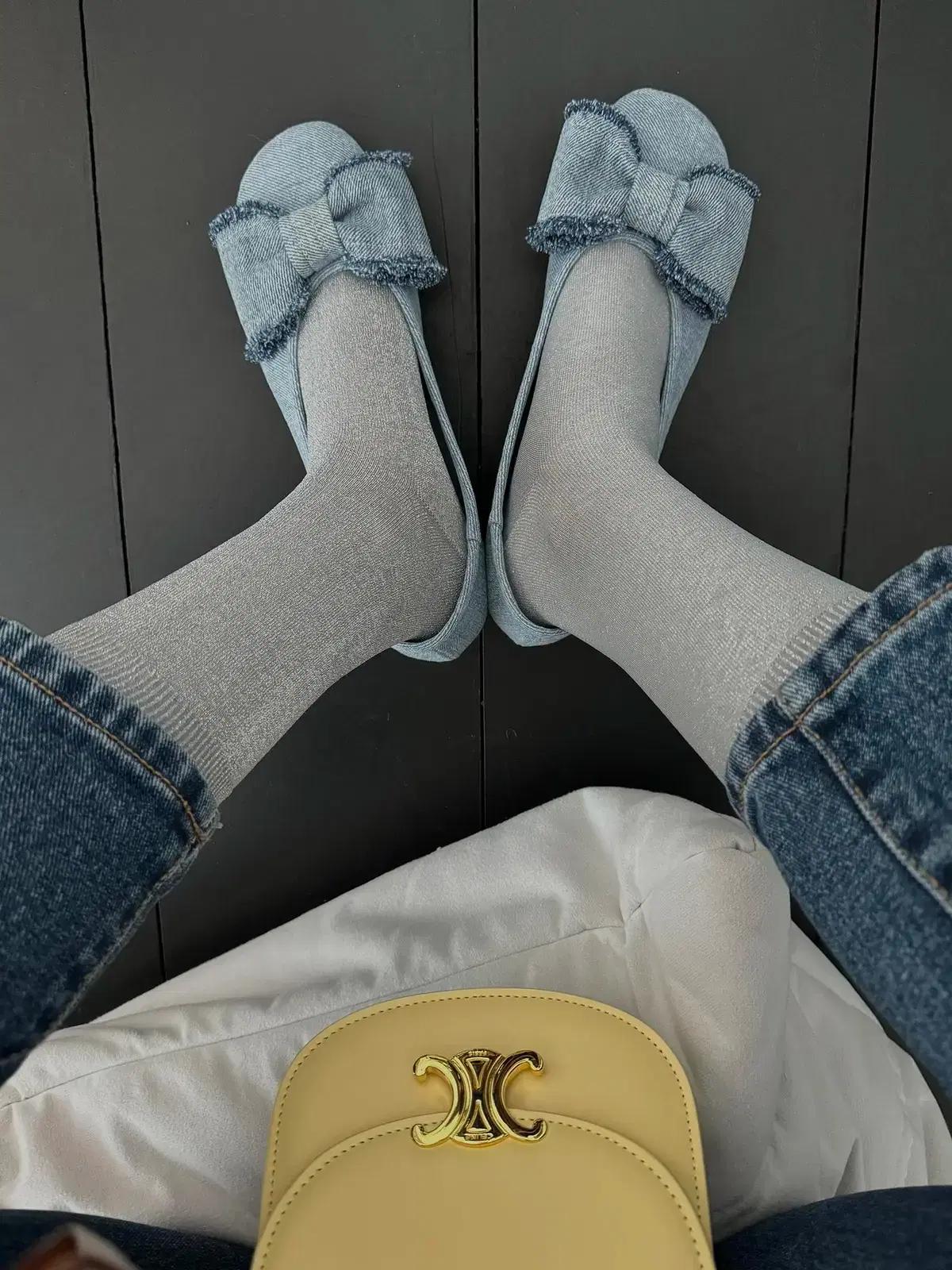@세일 343 블루 230-페브릭 텍스쳐 2.5cm 러블리 리본플랫-새상품 8