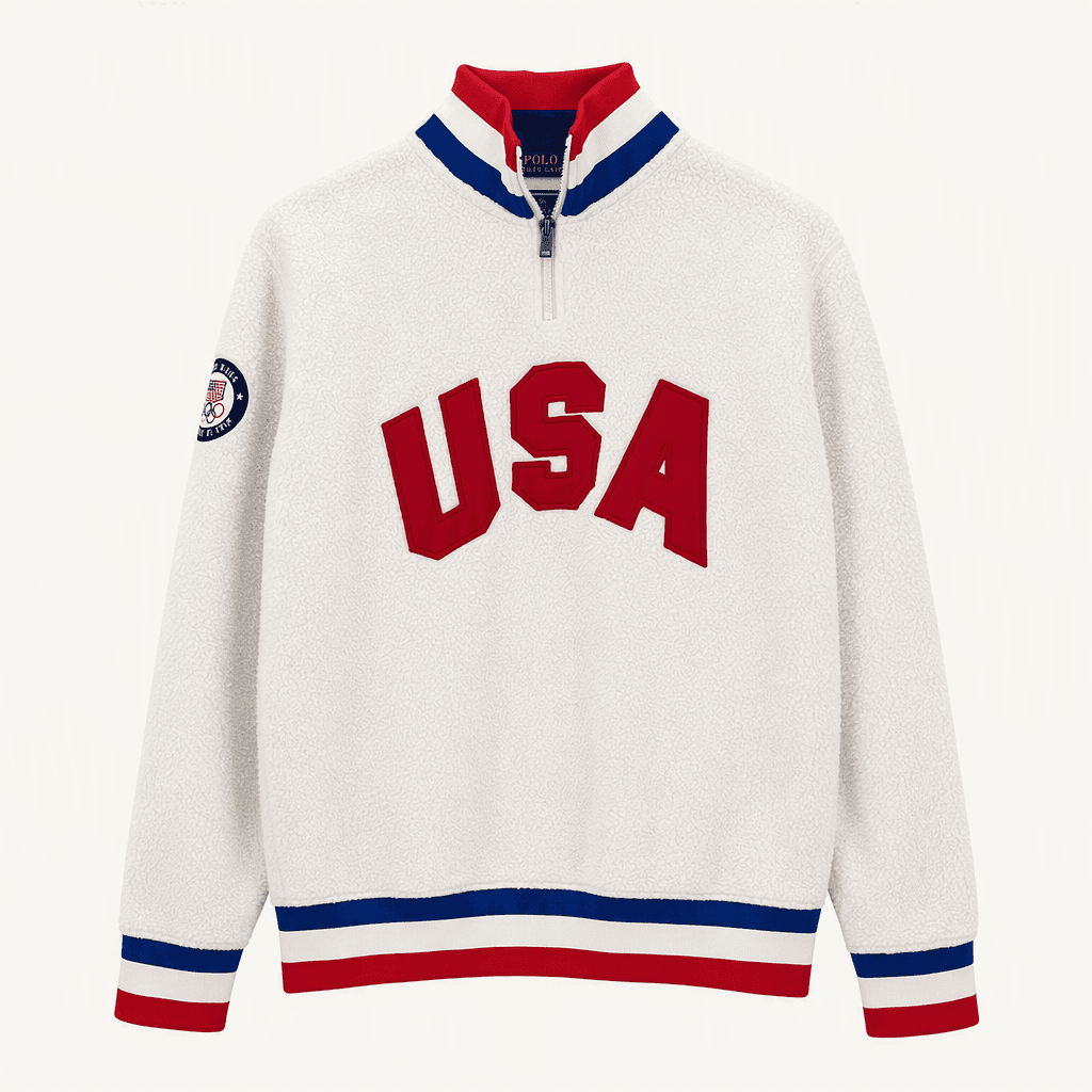 폴로 랄프로렌 USA 올림픽 하프집업 플리스