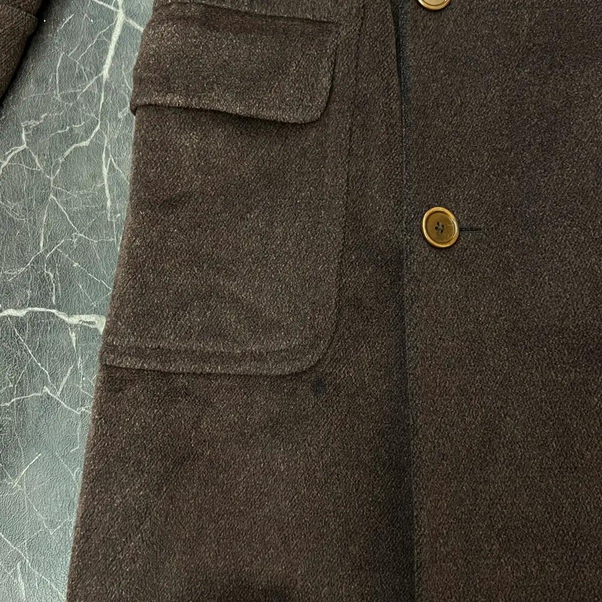48 셀린느 브라운 울 캐시미어 혼방 롱 코트 5