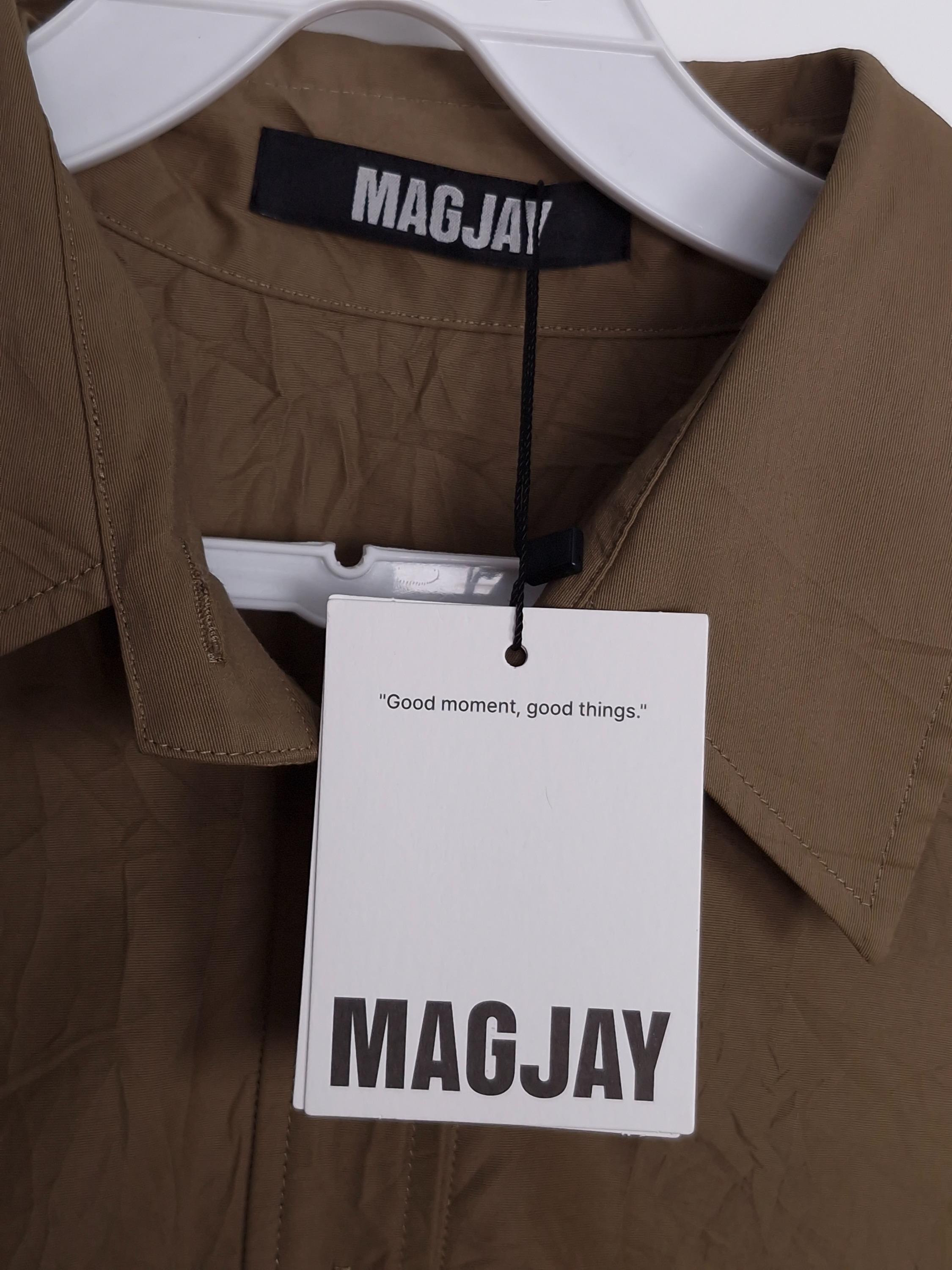 매그제이 MAGJAY 갈색 링클 텍스쳐 셔츠 S (새상품) [A960] 4