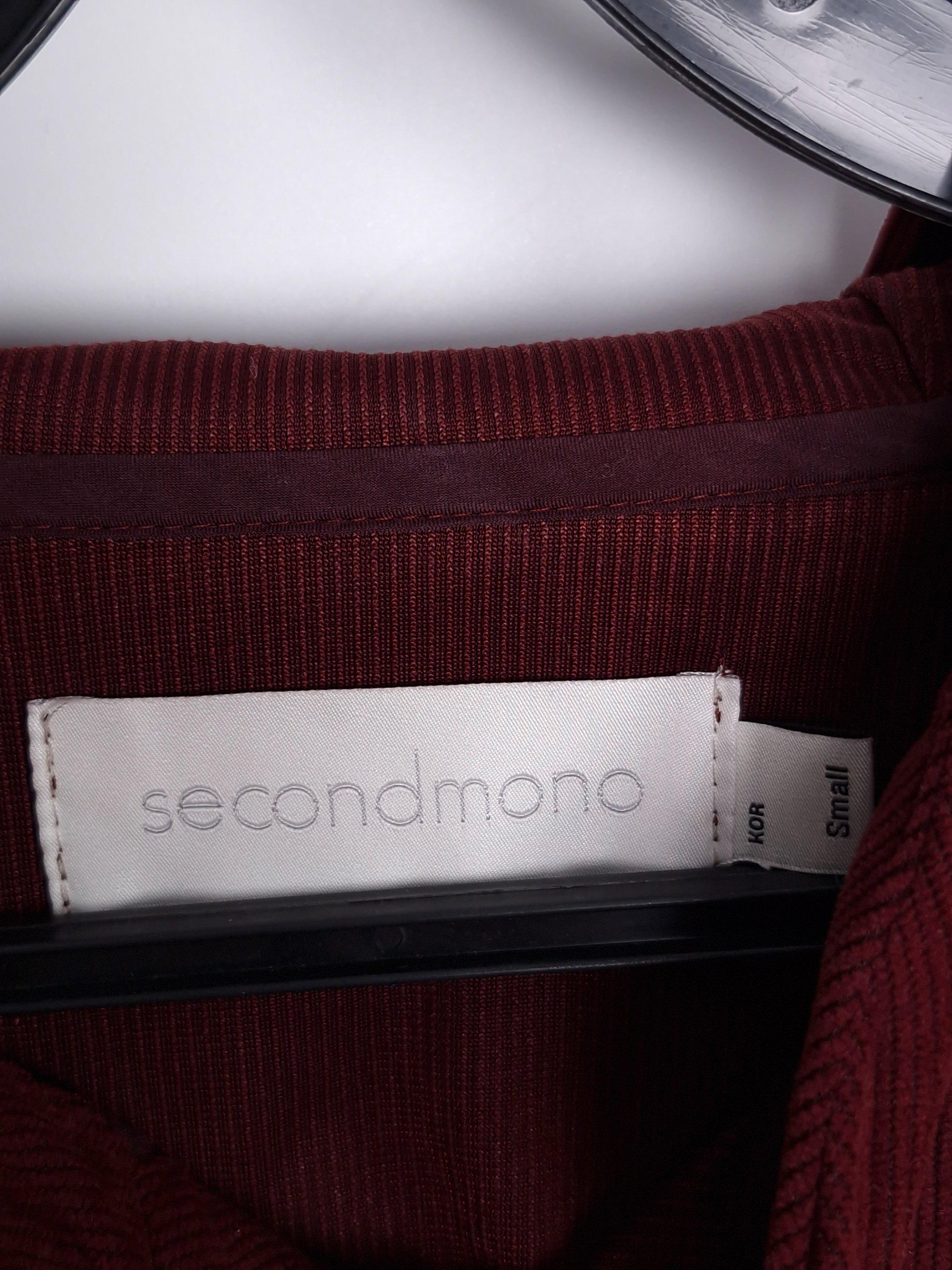 세컨모놀로그 SECONDMONO 버건디 코듀로이 후드 셔츠 S [A964] 4