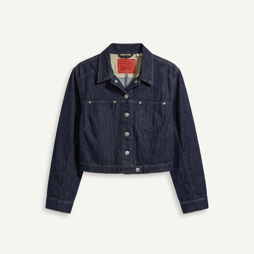 리바이스 Levi's 크롭 데님 자켓 M [A966] 착용컷