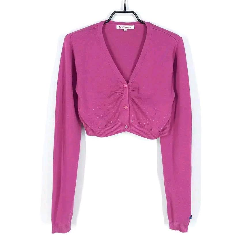GIAJEANS 여 큐빅장식 크롭 가디건 핑크퍼플85 (HU29986) 2