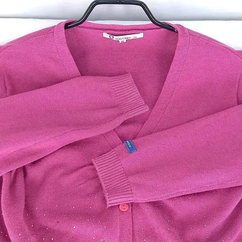 GIAJEANS 여 큐빅장식 크롭 가디건 핑크퍼플85 (HU29986) 6