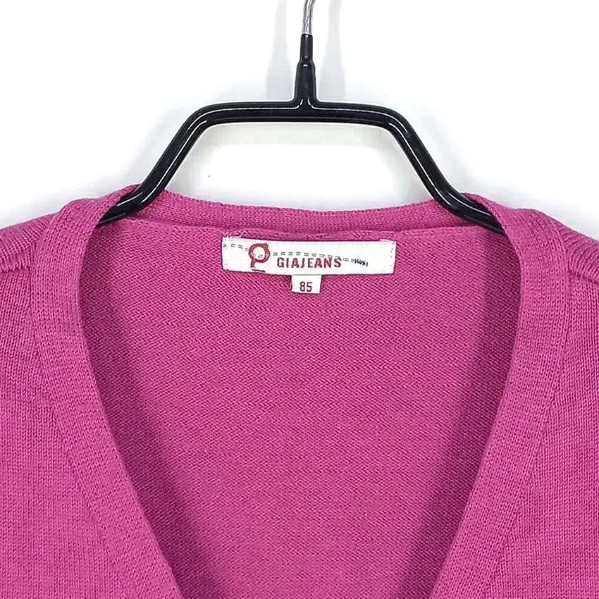 GIAJEANS 여 큐빅장식 크롭 가디건 핑크퍼플85 (HU29986) 7