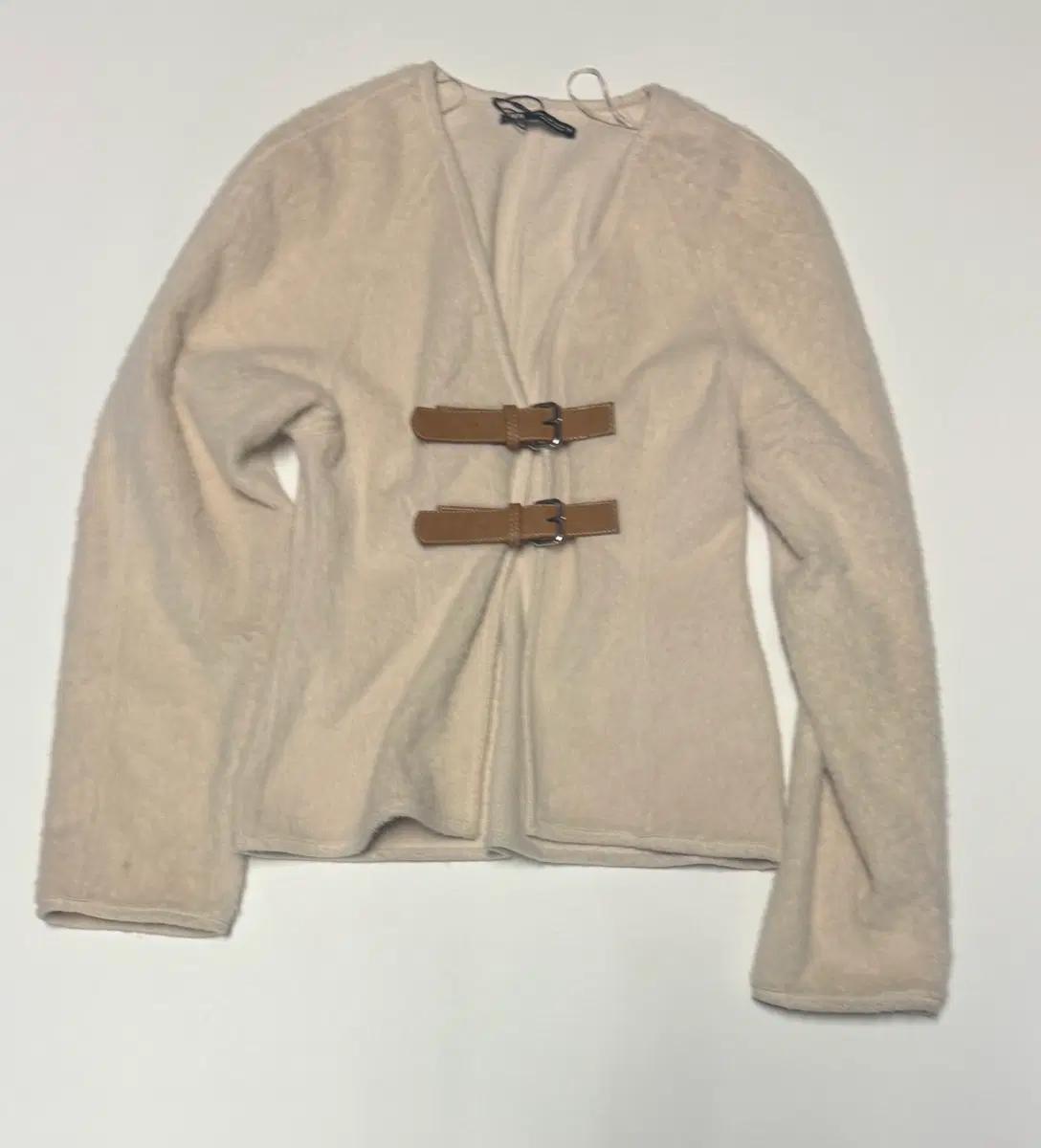 여성 자라 ZARA 벨트 스트랩 페이크 퍼 자켓 M 2