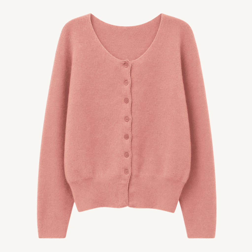 더베이지스 멜리 핑크가디건
