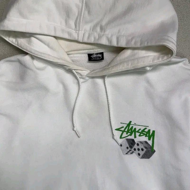 STUSSY 롤 더 다이스 풀오버 후드 화이트  L 6