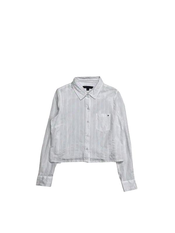 TOMMY HILFIGER 화이트 텍스처 스트라이프 셔츠 M 2
