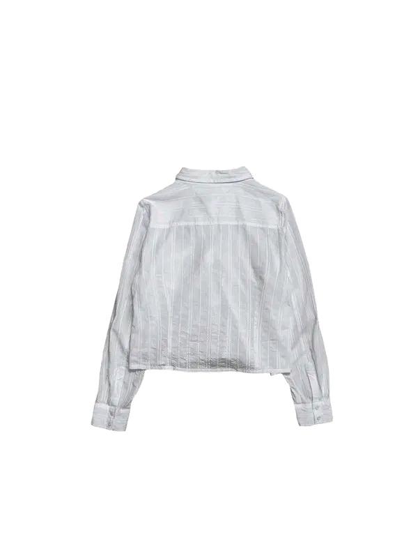 TOMMY HILFIGER 화이트 텍스처 스트라이프 셔츠 M 3