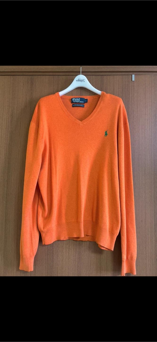 [정품 POLO] 폴로 랄프로렌 오렌지 브이넥 니트 L 2