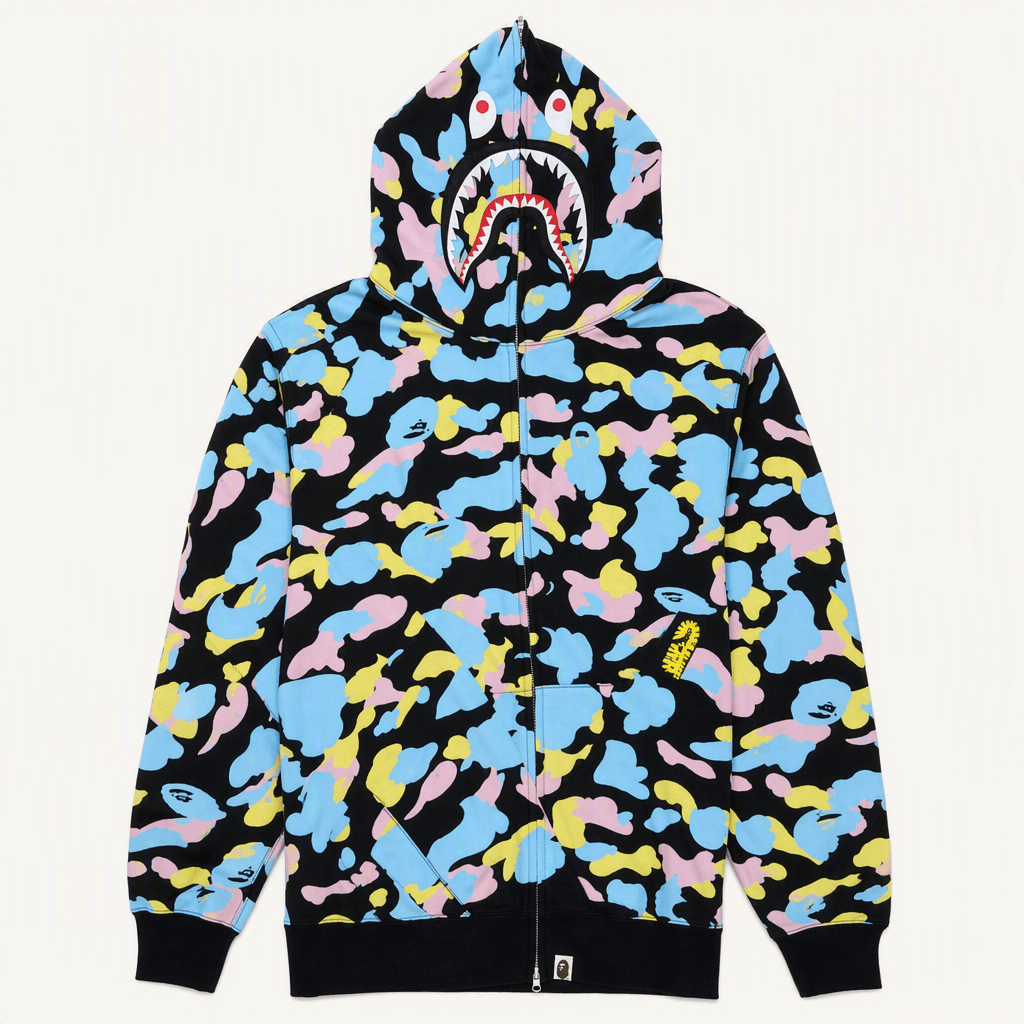 베이프 샤크 캔디카모 블랙 2XL