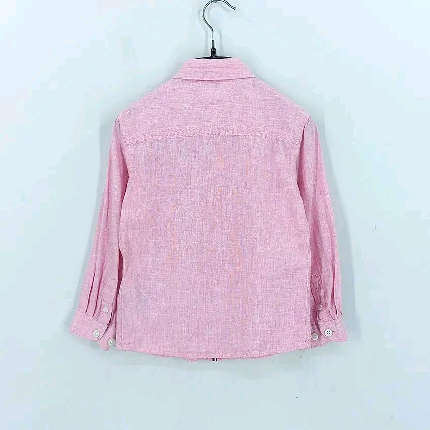 타미힐피거 아동 춘하 린넨혼방 긴팔셔츠 핑크104 (HU44062) 3