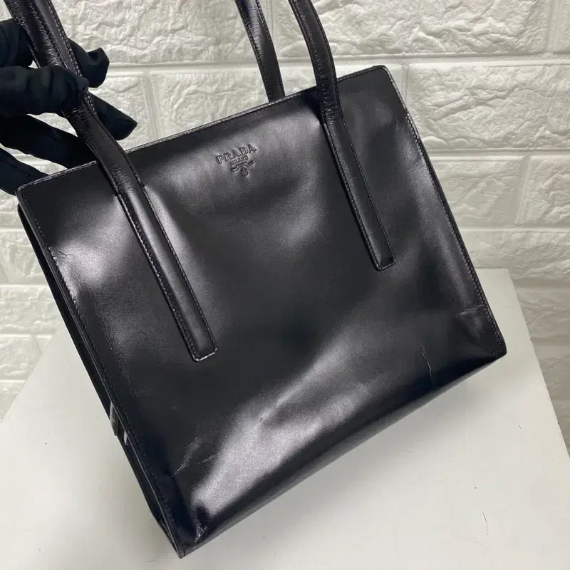 PRADA / 빈티지 프라다 블랙 페이던트 스몰 숄더백 5