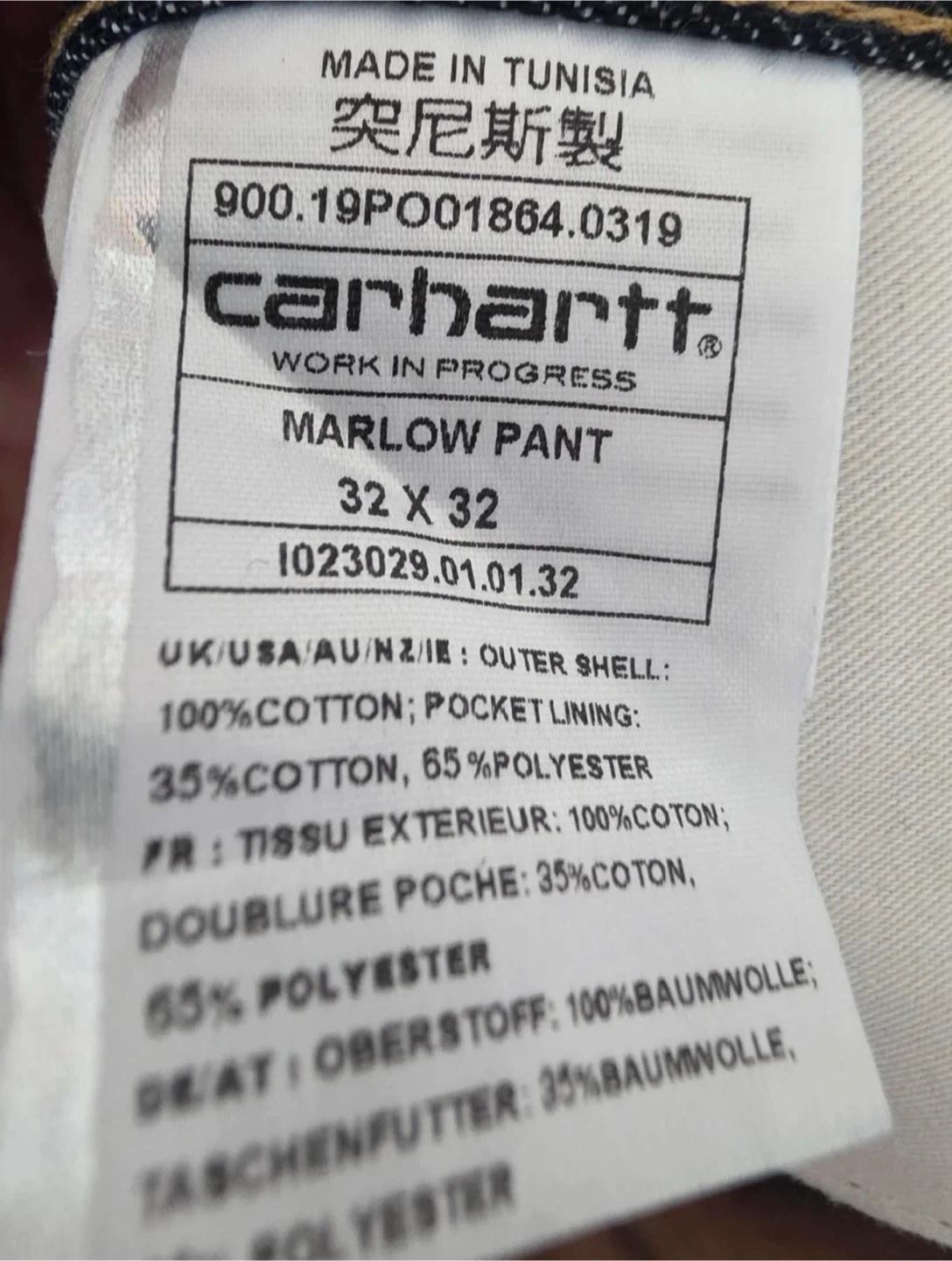 칼하트 WIP 생지 데님 팬츠 32x32 6