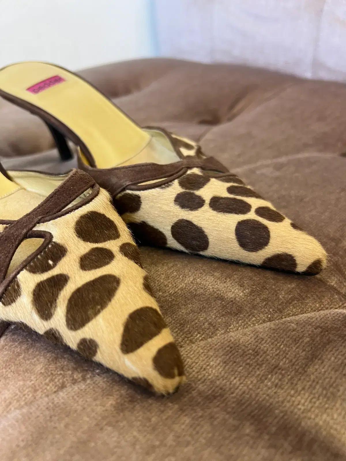 페더 pedder 리얼카프헤어 뮬 하이힐 블로퍼 36 3