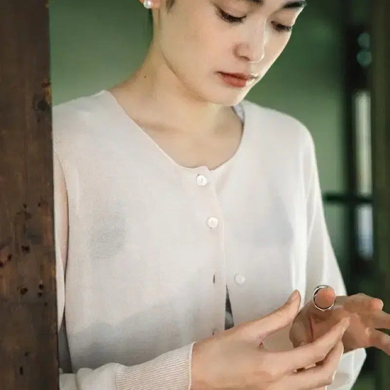 umer 유메르 샌디아 시어가디건 소프트핑크 새상품 3