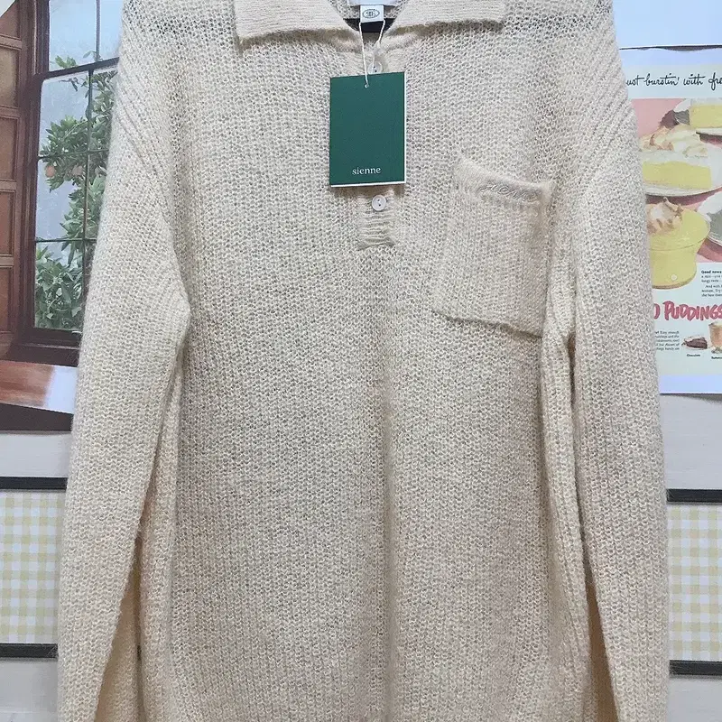 (새상품) 시엔느 카라 니트 7