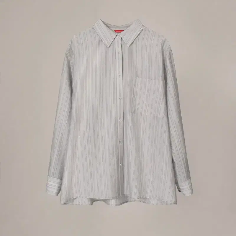 오버듀플레어 oversized textured shirt - grey 7
