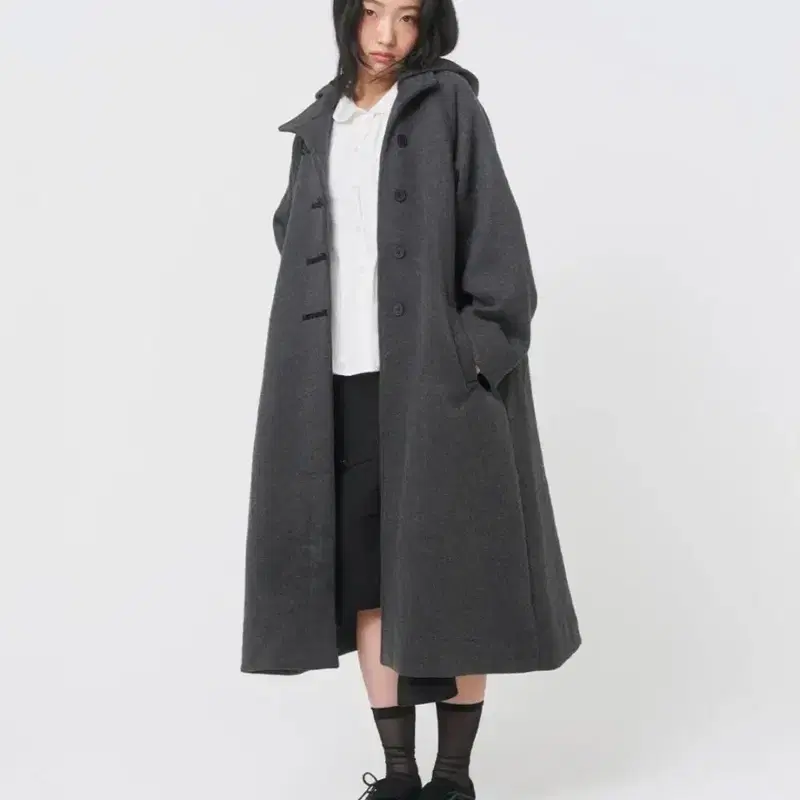 [새상품] 미세키서울 후드 롱 코트 duffle Coat CHARCOAL 아우터 3