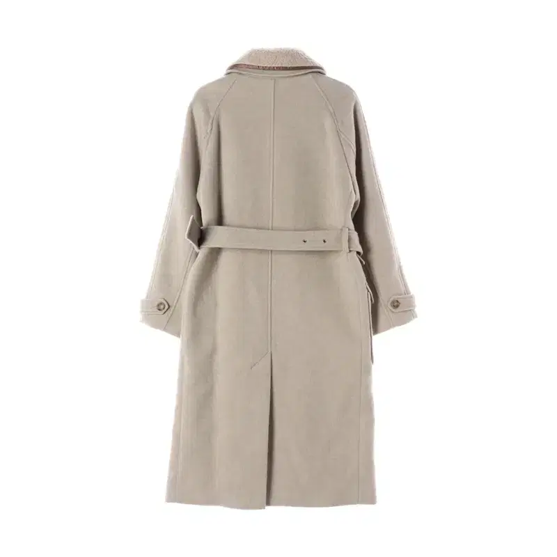 (새상품) 마론에디션 22FW 울 캐시미어 100% 시어링 칼라 벨티드 롱 코트 3