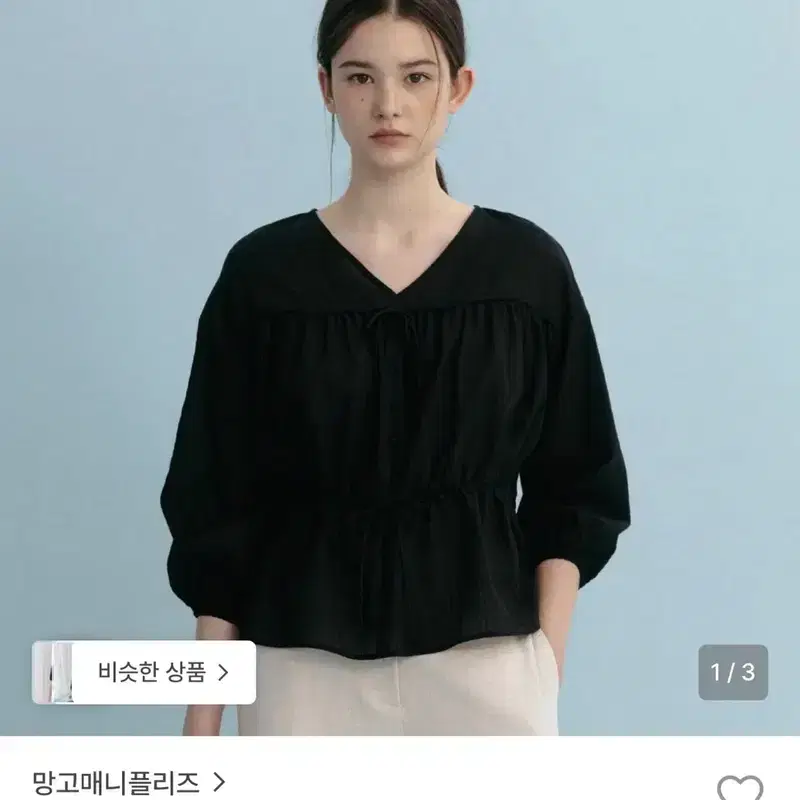 망고매니플리즈 클리세 스트링 블라우스(블랙) 2