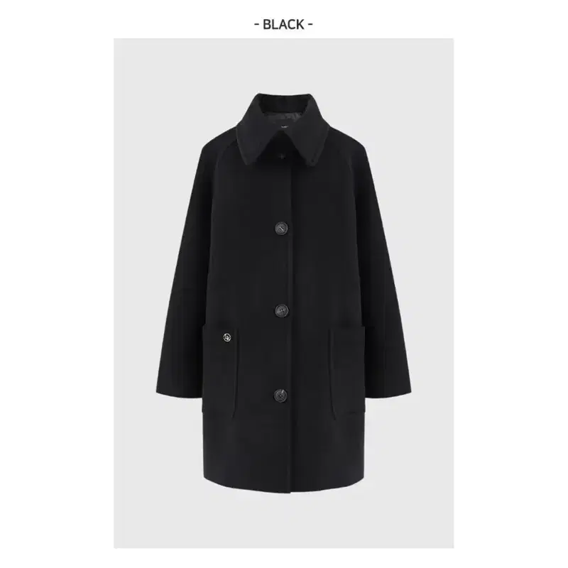 룩캐스트 MARY HALF WOOL COAT 블랙 4
