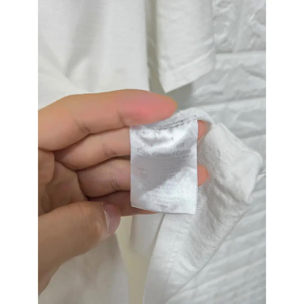L 메종키츠네 화이트 반팔 티 E926 4