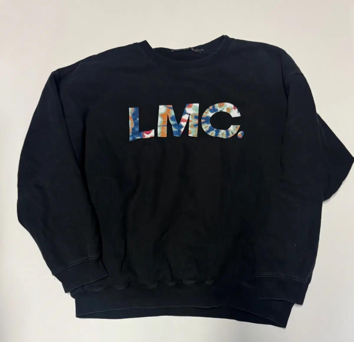 LMC 엘엠씨 스트릿 뒷 빈티지 프린팅 오버핏 스웻 맨투맨 블랙 3
