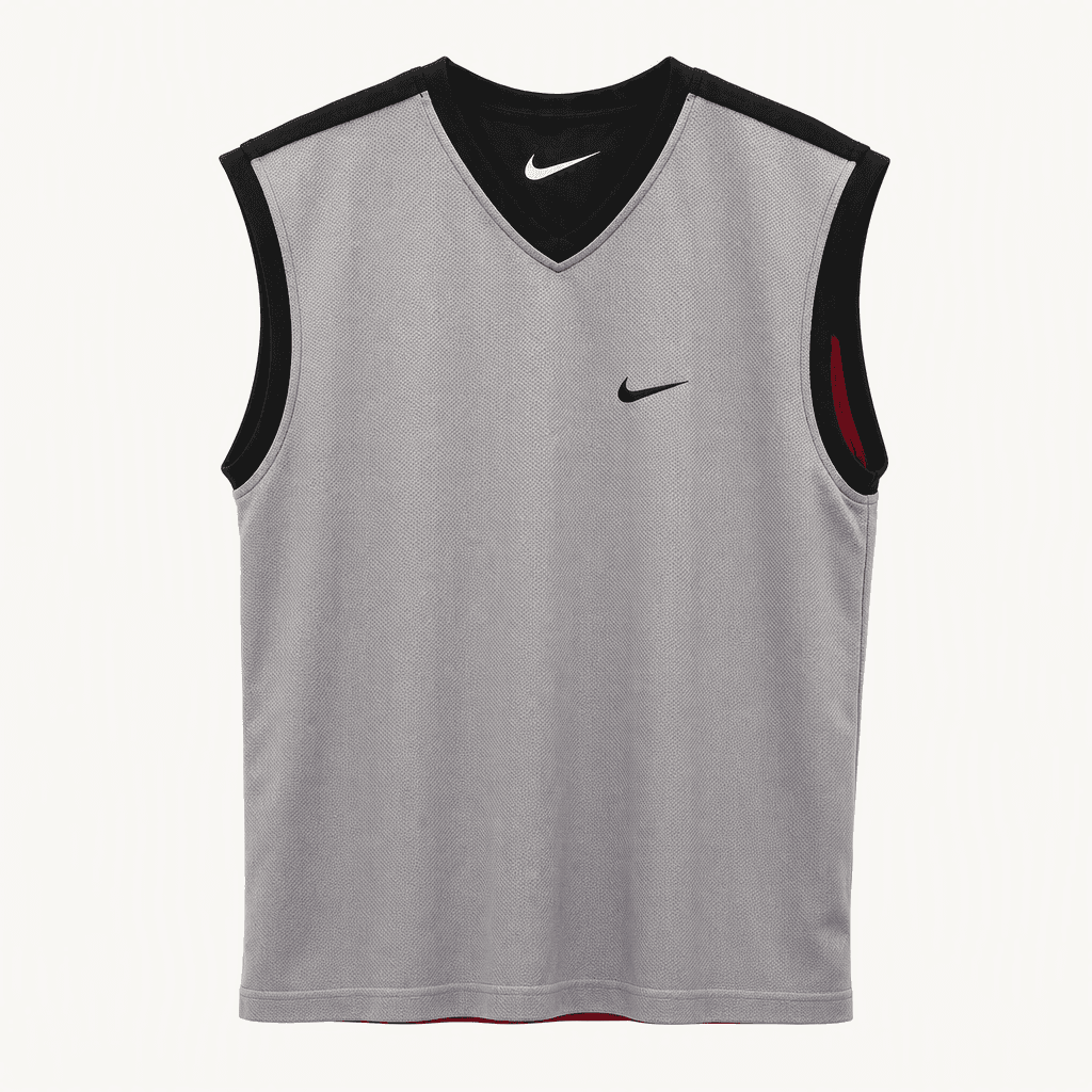 L,100 )) NIKE 나이키 양면 조끼 ! 그레이 & 레드