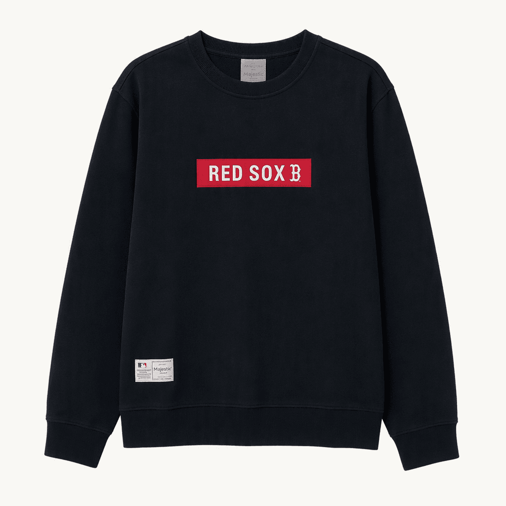 MLB 레드삭스 박스로고 맨투맨 블랙 XL(105) 착용컷