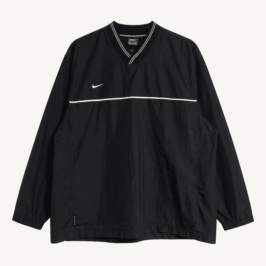 공용 나이키 팀 올드스쿨 브이넥 나일론 윈드브레이커 웜업 100